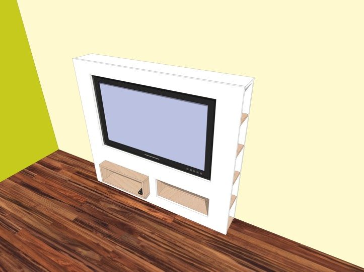 Hedendaags Furniture plan DIY modern TV stand for plywood or MDF AR-77