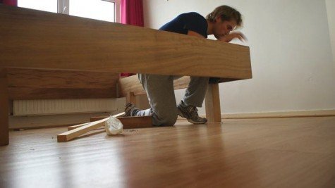 Photo DIY double bed 'Azobe' by