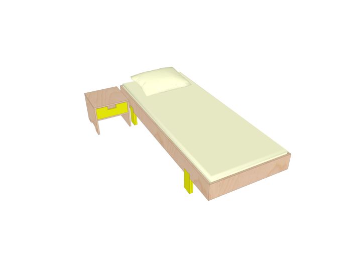 Building drawing single bed Sol