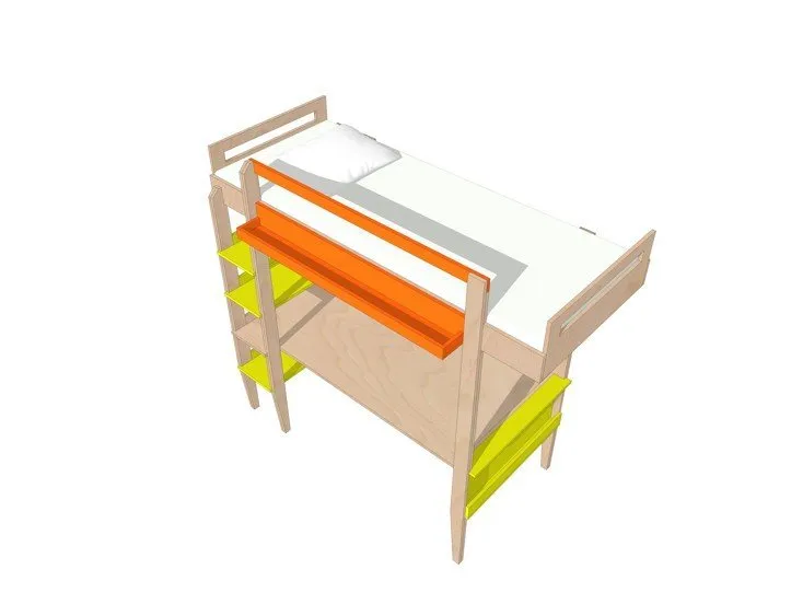 Diy Design Loft Bed With Desk Wolf, Wolf Furniture Bunk Beds