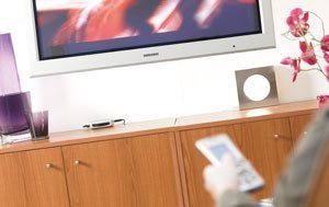 afstandsbediening achter deurtje