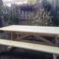 Outdoor table-Cadi-with-loose-benches-Johan-M