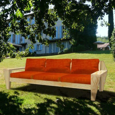 Drawing DIY outdoor, garden lounge sofa furniture plans