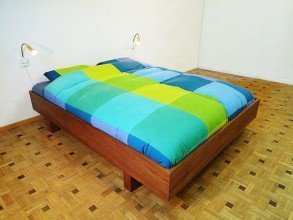 Photo DIY double bed 'Azobe' by