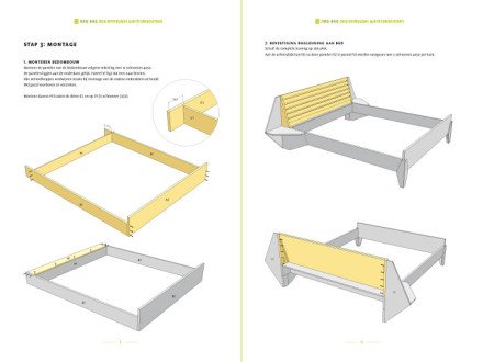 Preview Drawing DIY plan double bed 'Hayeda' 2-pages