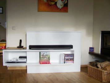 Photo DIY TV stand with lift 'Astor' by