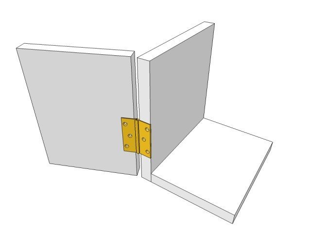 Broad style hinge-brass-overlay