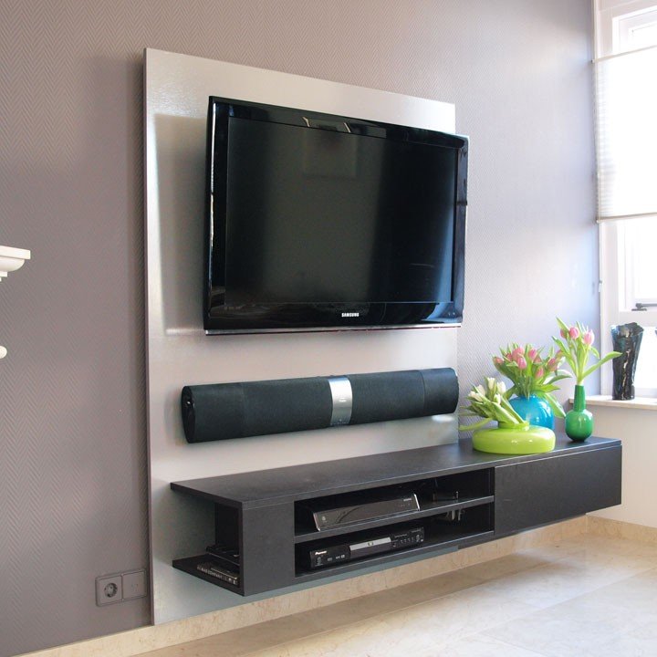 DIY hanging TV cabinet 'Jordi' made by