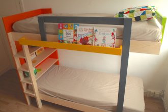 DIY bunk Mila built by Sicco