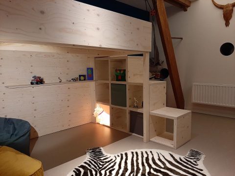 DIY-Loft bed -Carlos- by Pieter, ontwerp, tekeningen en handleiding door Neo-Eko-meubelwerktekening