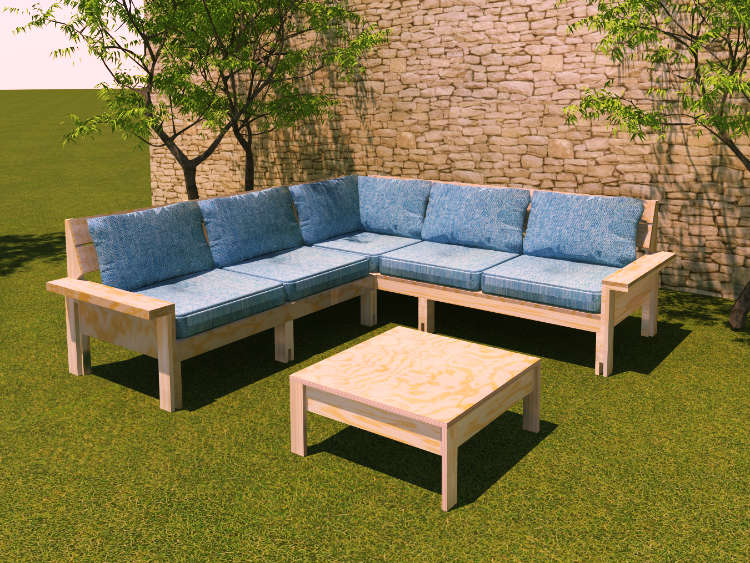 Furniture Plan Outdoor Sofa Set, Outdoor Corner Sofa Plans